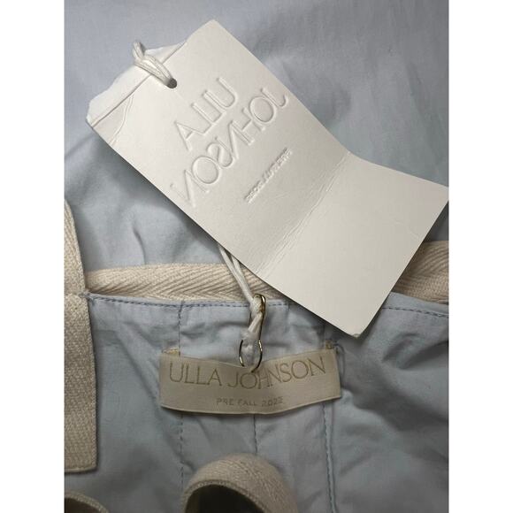 Ulla Johnson Laurelin Smocked Pale Light Blue Cotton Midi Sun-Dress Size 4 NWT - Picture 6 of 8